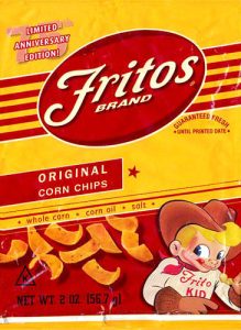 This is a bag of Fritos. My mouth is watering.